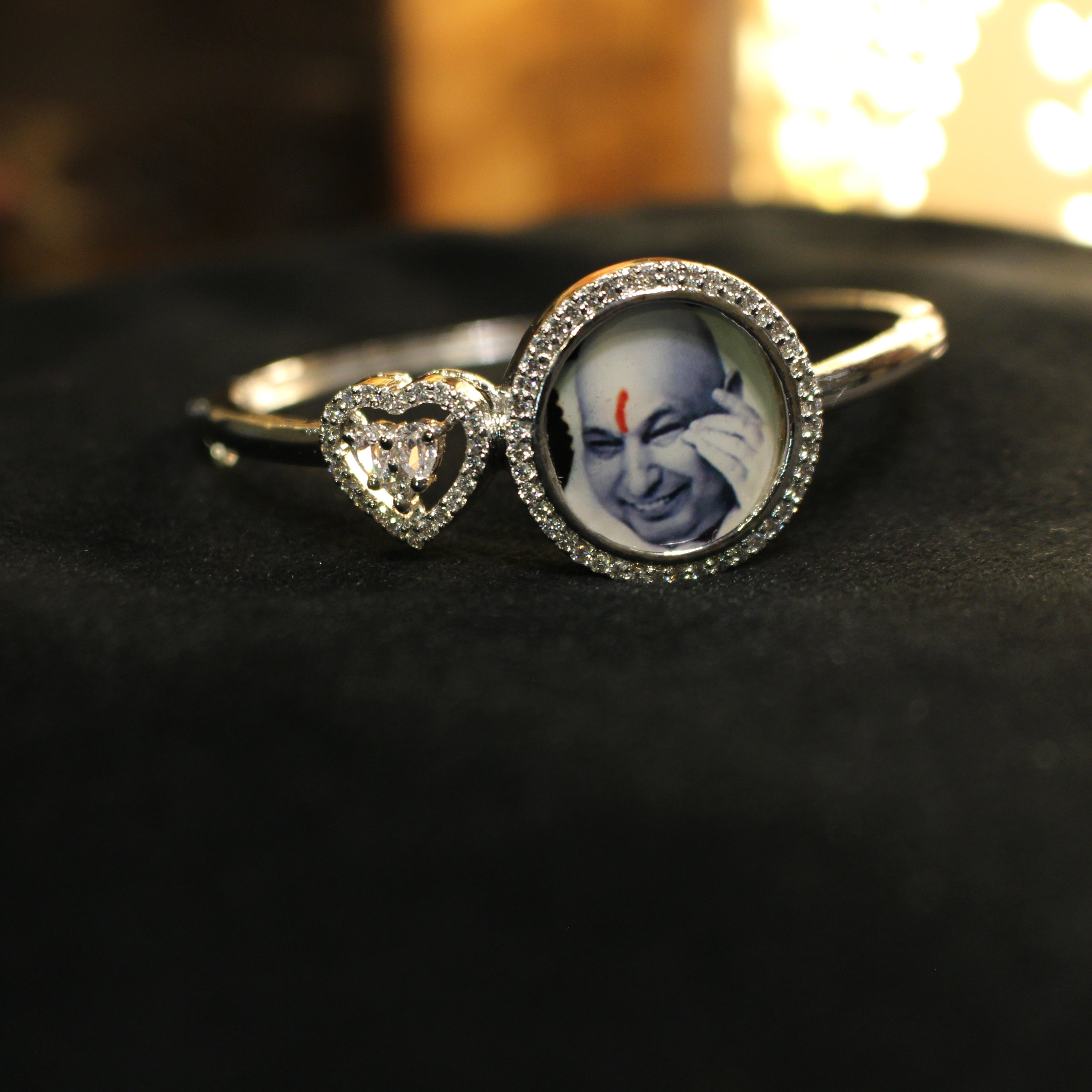 Guruji Bangle with Swarovski Border